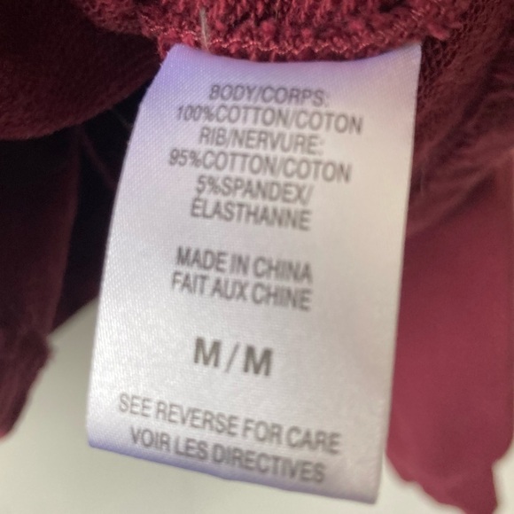CAMI NYC Lyra Sweatshirt Burgundy Red Size Medium - Picture 8 of 9